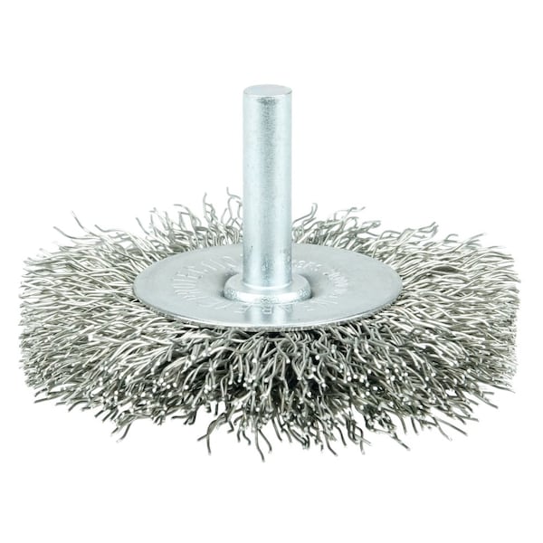 Weiler Wolverine 3" Wheel, .012 Steel Fill, 1/4" Stem, Steel Wire 36211 - main